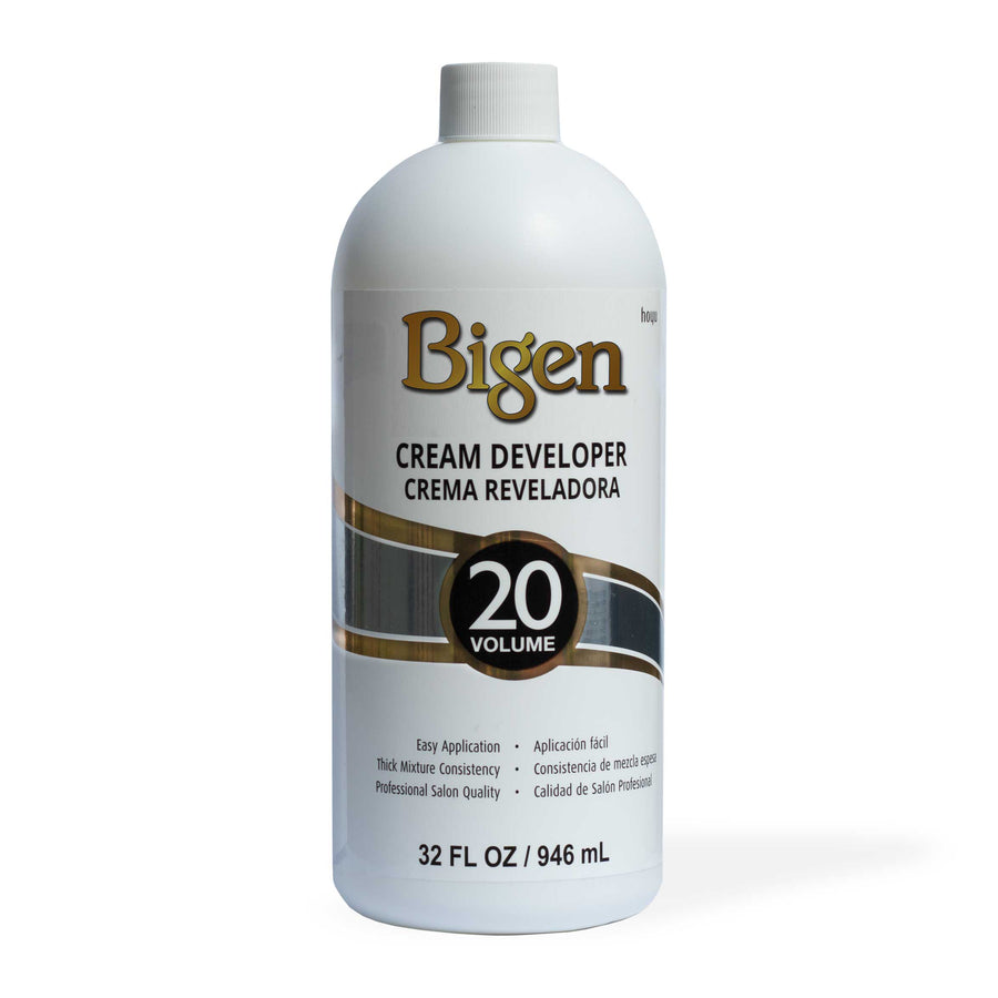 Bigen Cream Developer bottle on a white background